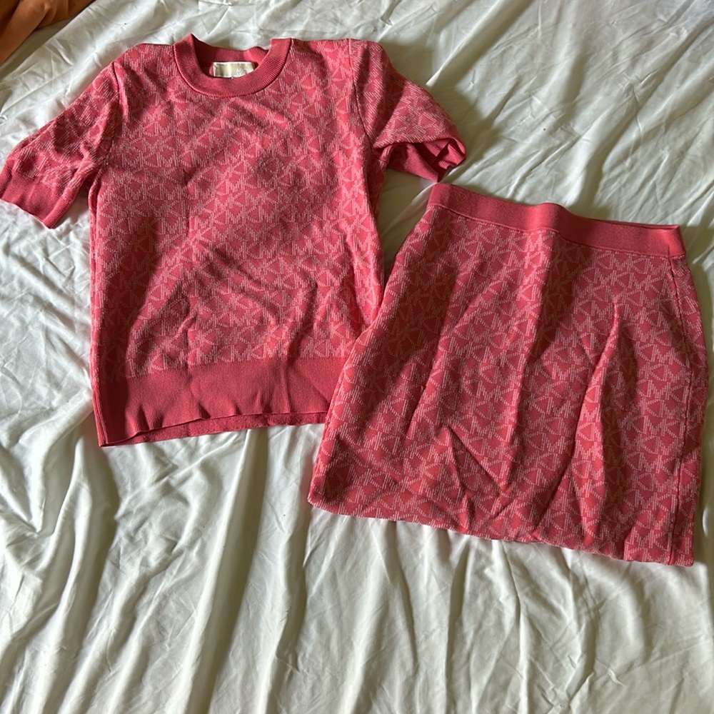 Michael Kors Pink Logo Two Piece Set